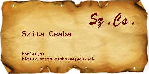 Szita Csaba névjegykártya